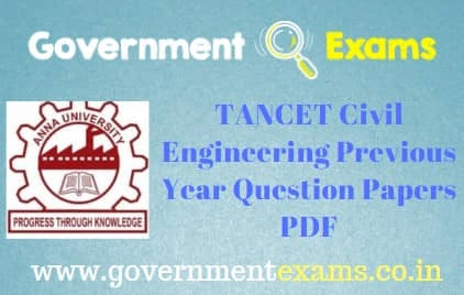 TANCET Civil Engineering Question Papers