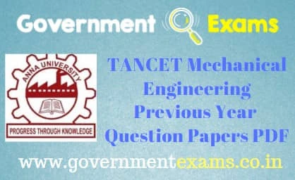 TANCET Mechanical Engineering Question Papers