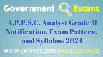 A.P.P.S.C. Analyst Grade II Syllabus 2024