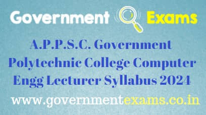 APPSC Computer Engineering Lecturer Syllabus 2024