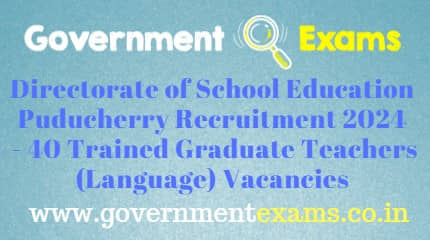 DSE Puducherry TGT Language Recruitment 2024