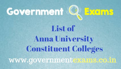 Anna University Constituent Colleges