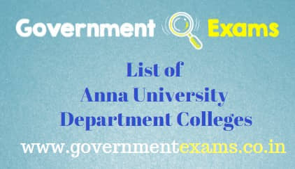 Anna University Department Colleges