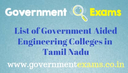 Government Aided Engineering Colleges in Tamil Nadu