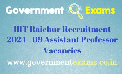 IIIT Raichur Assistant Professor Recruitment 2024
