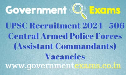 UPSC CAPF ACs Recruitment 2024