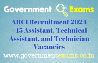 ARCI Assistant Recruitment 2024