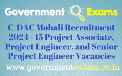 CDAC Mohali Recruitment 2024