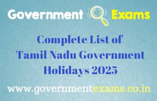 TN Government Holidays 2025