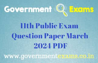 11th Question Paper 2024